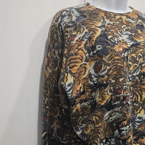 KENZO FLYING TIGER WOOL BLEND SWEATER SIZE LARGE.   #7358 - Picture 5 of 12